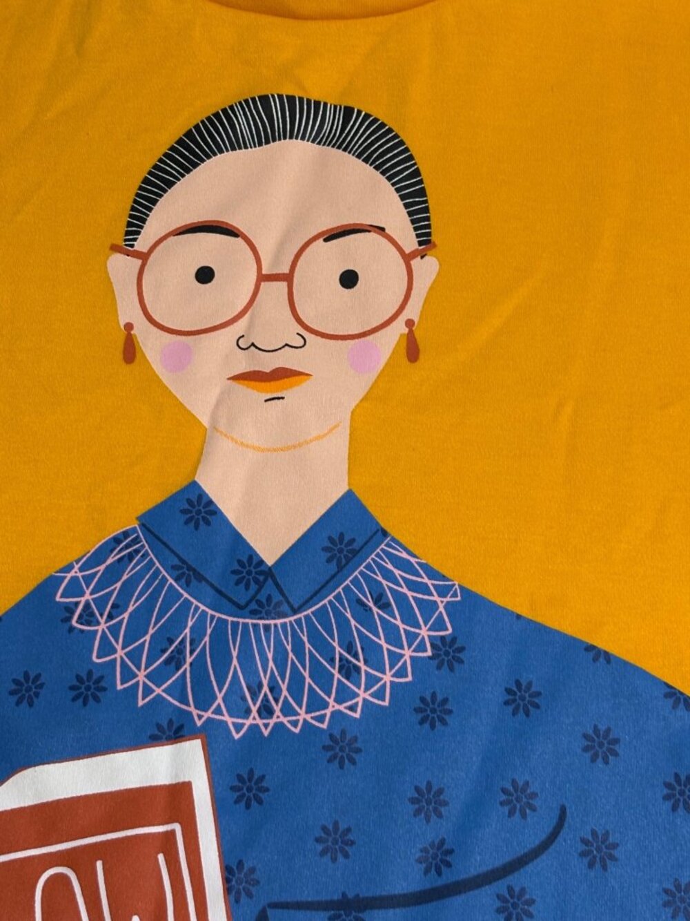 Ruth Bader Ginsburg Graphic Long-Sleeve Shirt By Piccolina Size 7 NEW With Tags - Picture 5 of 7